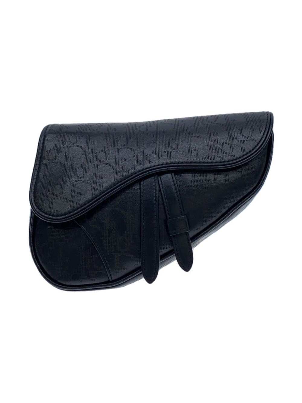 Christian Dior Hobo Bag Saddle Bag Shoulder Black